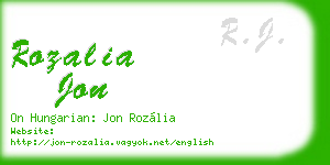 rozalia jon business card